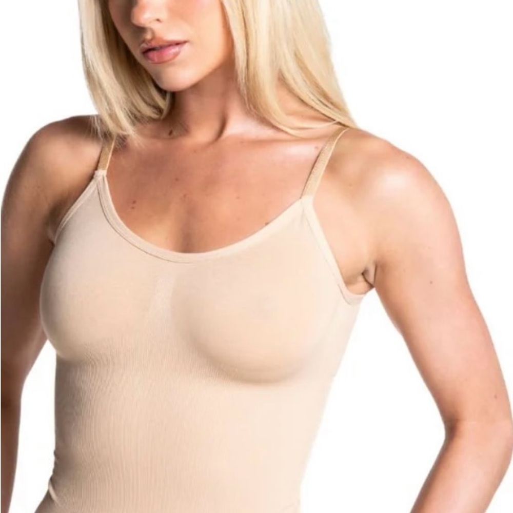 Seamless Tan Shapewear Camisole Bodysuit Thong NWT by HeyShape